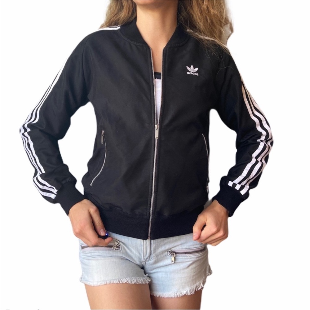 adidas | superstar track jacket trefoil firebird jacket with mesh back | small